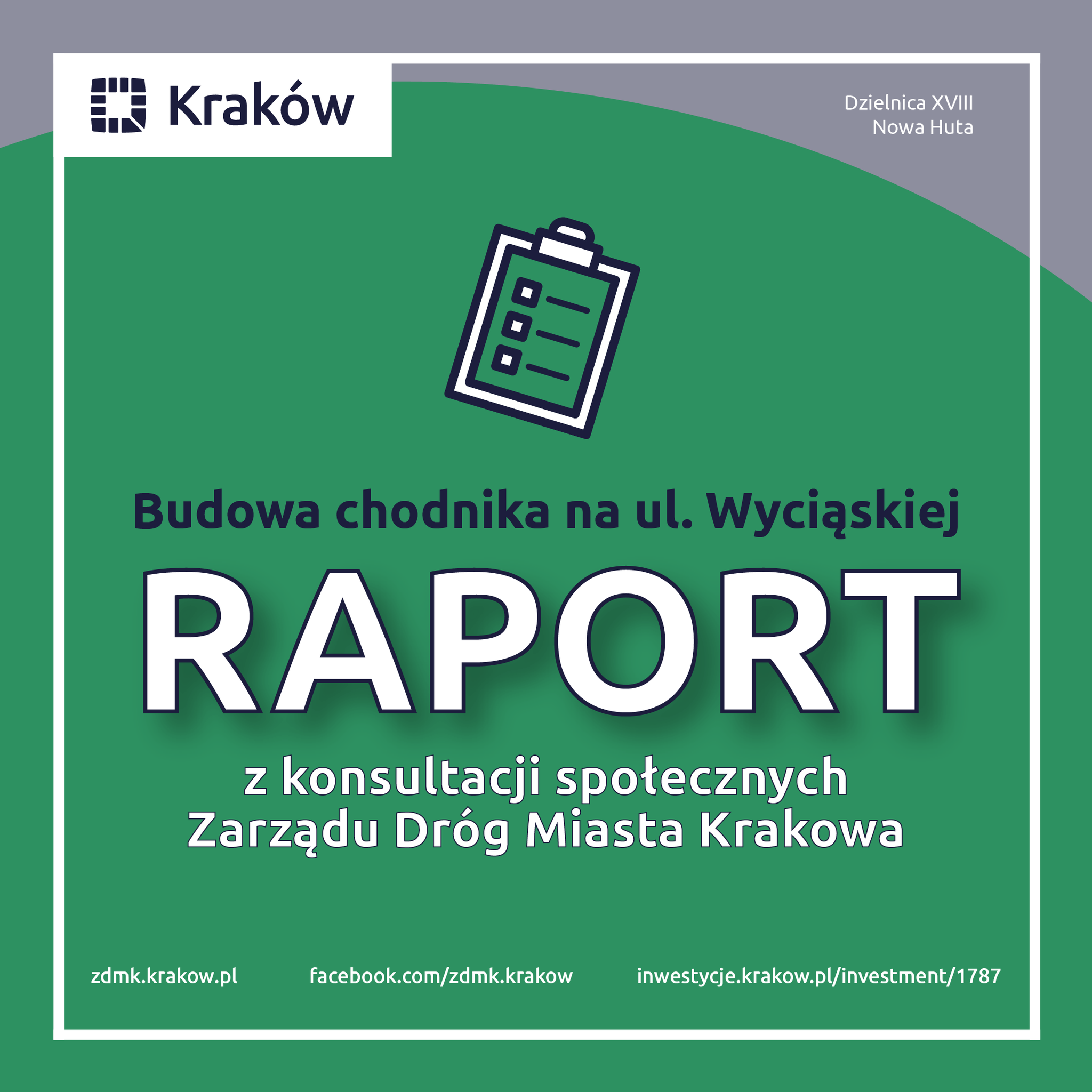 Budowa chodnika przy ul. Wyciąskiej – raport z konsultacji