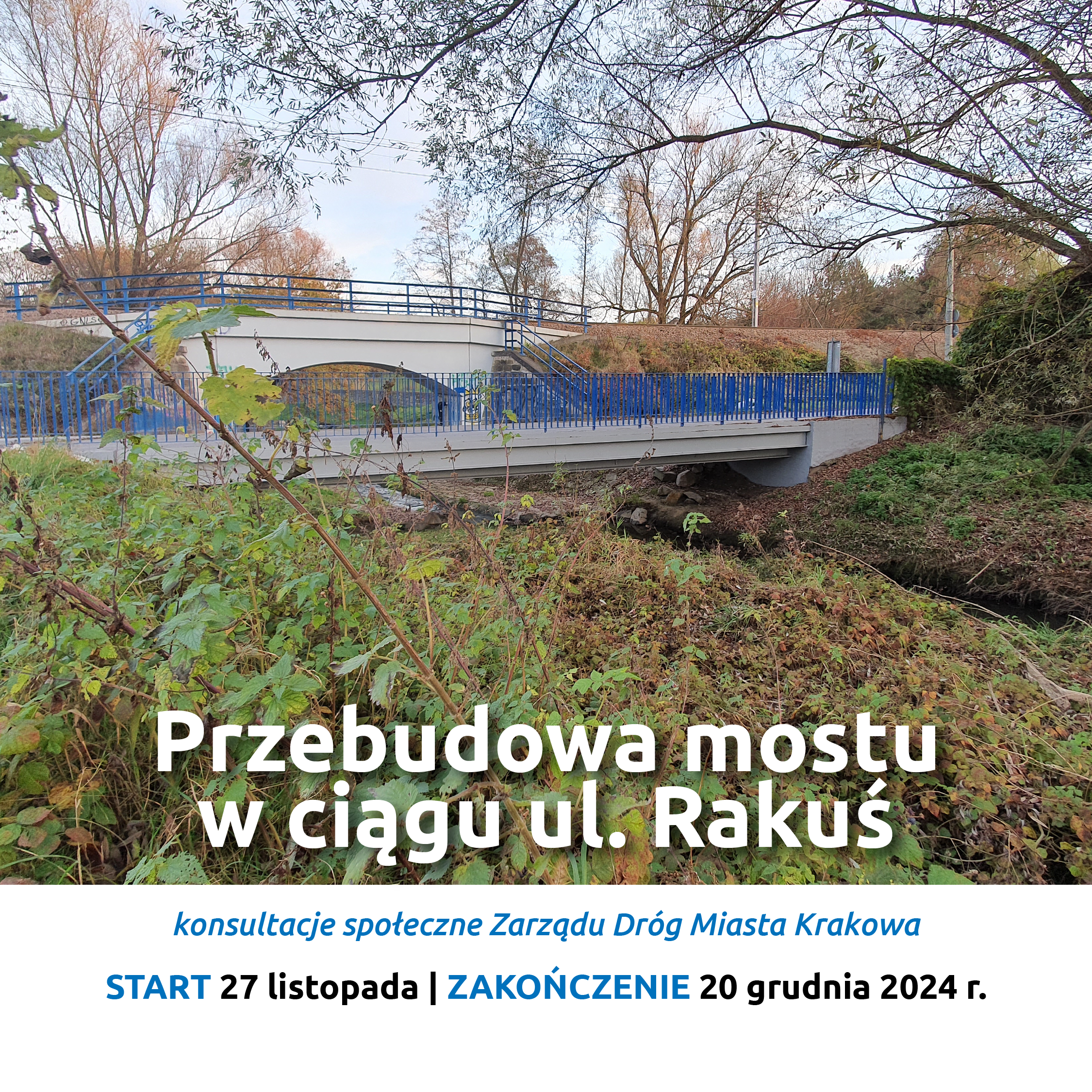 Start konsultacji ws. przebudowy mostu w ciągu ul. Rakuś (dokumentacja projektowa)